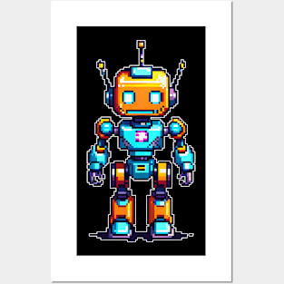 Pixel Robot Posters and Art